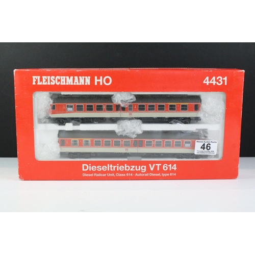 46 - Boxed Fleischmann HO gauge 4431 DB 2 Car Diesel Railcar set