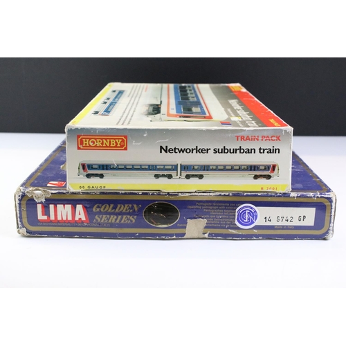 48 - Two boxed OO gauge train packs to include Lima Golden Series 14 9742 GP and Hornby R2001 Networker S... 