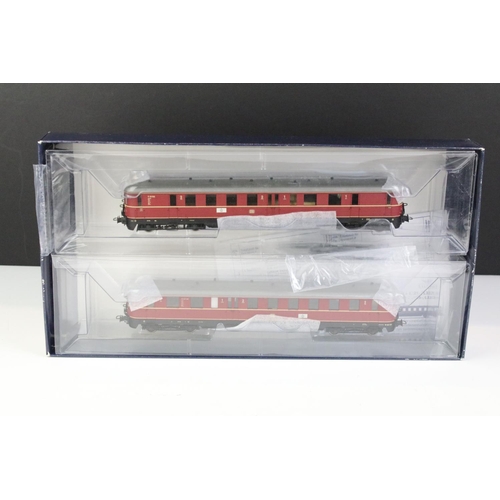 50 - Two boxed Liliput by Bachmann HO gauge train packs to include L112501 VT 25 rot DB Ep III and L11250... 