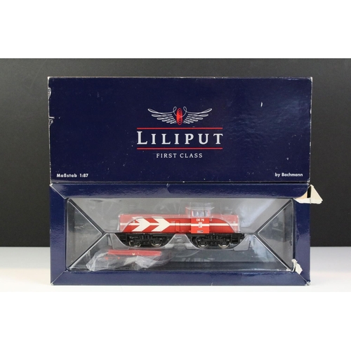 52 - Four boxed Liliput by Bachmann HO gauge locomotives to include L112700 Akku Triebwagen System Wittef... 