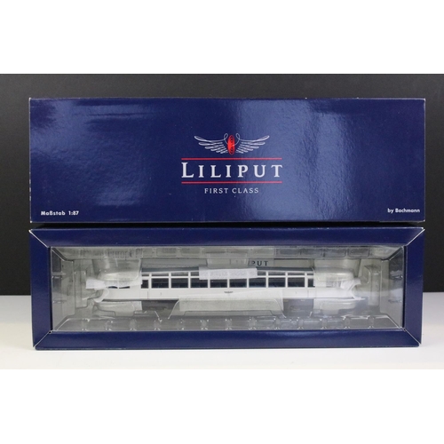 52 - Four boxed Liliput by Bachmann HO gauge locomotives to include L112700 Akku Triebwagen System Wittef... 