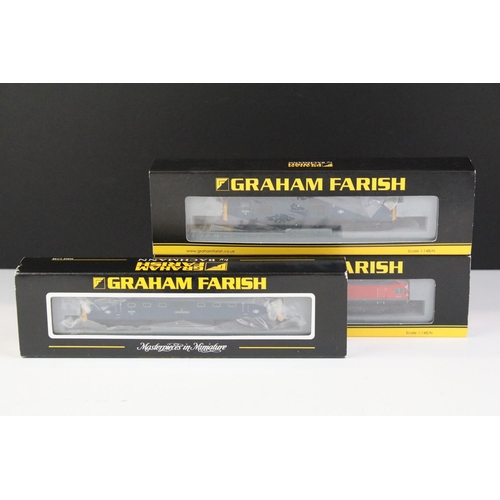 58 - Three cased Graham Farish by Bachmann N gauge locomotives to include 371-278 Class 56 Locomotive 550... 