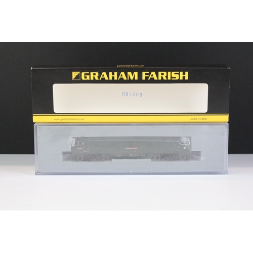 60 - Three cased Graham Farish by Bachmann N gauge locomotives to include 371-586 Class 46 Diesel 46053 B... 