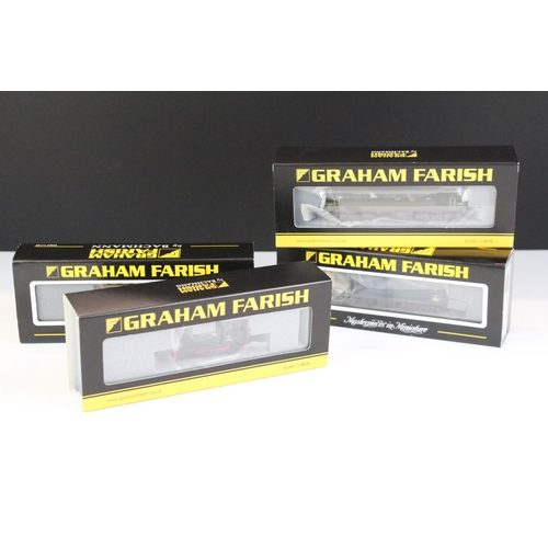 64 - Four cased Graham Farish by Bachmann N gauge locomotives to include 371-050B Class 04 Diesel D2228 B... 