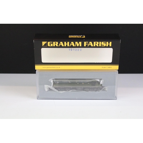 64 - Four cased Graham Farish by Bachmann N gauge locomotives to include 371-050B Class 04 Diesel D2228 B... 