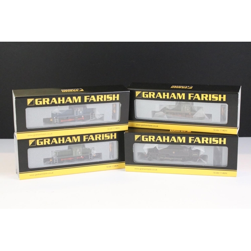 65 - Four cased Graham Farish by Bachmann N gauge locomotives to include 372-325 Standard Class 3MT 82016... 