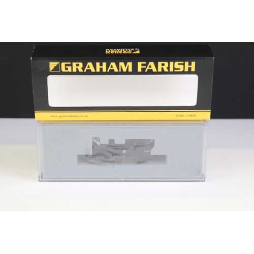 67 - Four cased Graham Farish by Bachmann N gauge locomotives to include 372-206 Class 3F Jinty 47231 BR ... 