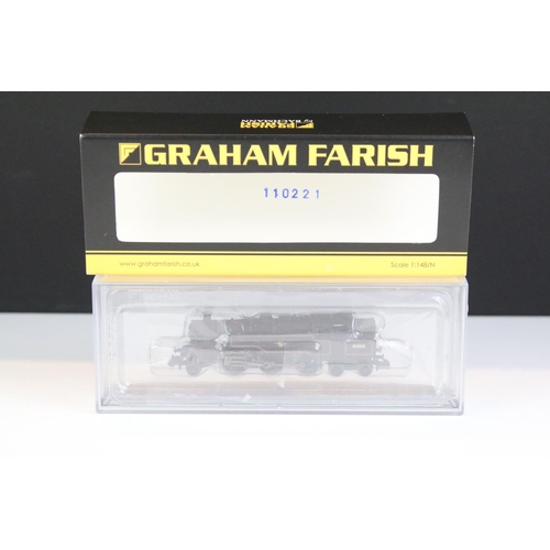 68 - Four cased Graham Farish by Bachmann N gauge locomotives to include 372-325 Standard Class 3MT 82016... 