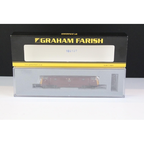 70 - Three cased Graham Farish by Bachmann N gauge locomotives to include 371-466 Class 37/0 Diesel BR Ci... 