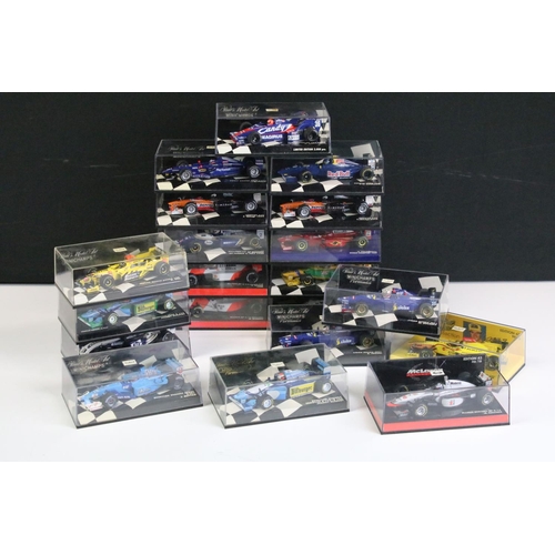 1024 - 20 Cased 1/43 Pauls Model Art F1 Formula 1 diecast models, all variants, ex