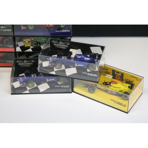 1024 - 20 Cased 1/43 Pauls Model Art F1 Formula 1 diecast models, all variants, ex