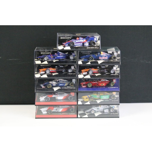 1024 - 20 Cased 1/43 Pauls Model Art F1 Formula 1 diecast models, all variants, ex