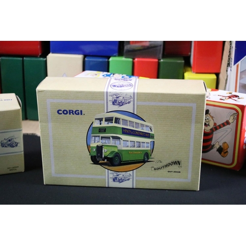 1027 - 36 Boxed / cased Corgi diecast model featuring mainly public and road transport to include 05605 Bed... 