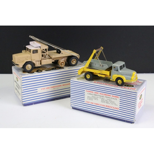 1563 - Two boxed French Dinky Supertoys diecast models to include 888 GBO Berliet Sahara recovery vehicle i... 