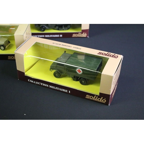 1070 - 10 Boxed Solido Les Militaires diecast models to include sealed AMX 30 