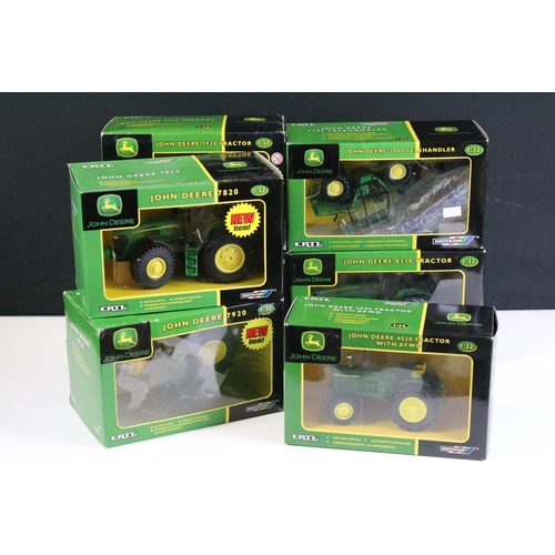 1088 - Seven boxed Britains 1/32 scale John Deere farming diecast models to include 42266 John Deere 7930 T... 