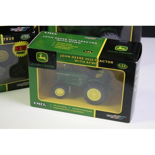 1088 - Seven boxed Britains 1/32 scale John Deere farming diecast models to include 42266 John Deere 7930 T... 