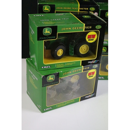 1088 - Seven boxed Britains 1/32 scale John Deere farming diecast models to include 42266 John Deere 7930 T... 