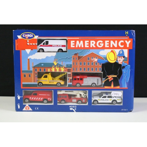 1091 - Two boxed Corgi 4083 J3136/1 SOS Emergency service diecast model sets, ex