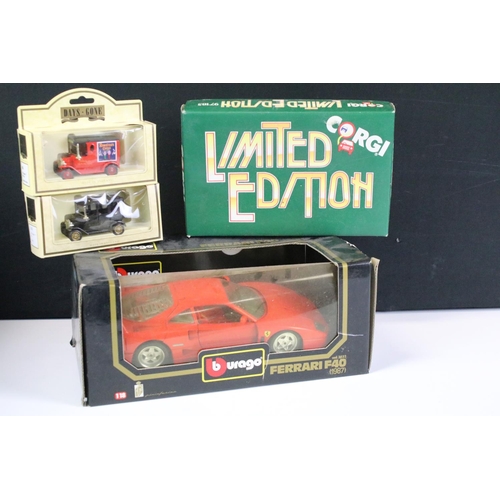 1092 - 26 Boxed diecast models to include Burago 1/18 scale Ferrari F40 1987, Matchbox Models Of Yesteryear... 