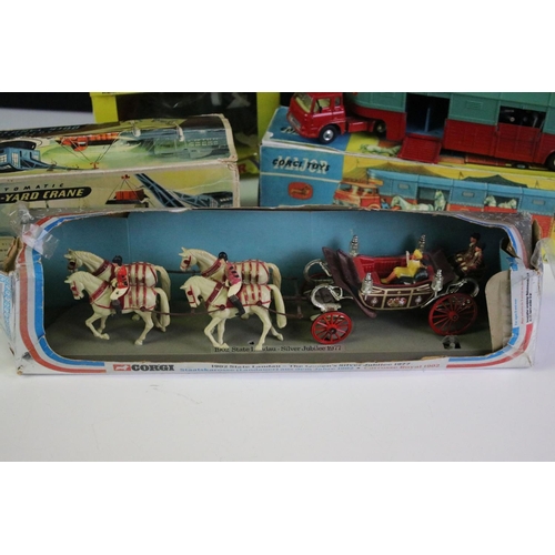 1093 - Five boxed models to include Corgi Major Chipperfield Circus 1130 Horse Transporter with horse (repr... 