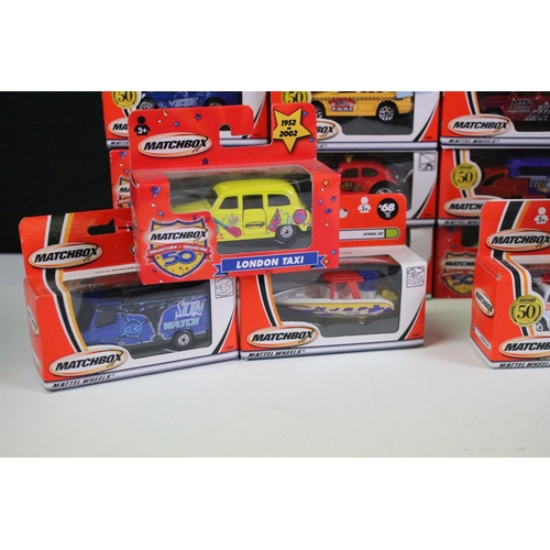 1094 - 34 Boxed Matchbox 2002 50th Anniversary and 75 Series diecast models to include 53 Dodger Viper ST, ... 