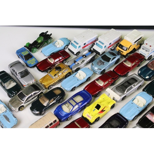 1096 - 72 diecast models to include Corgi, Hot Wheels and others featuring Jaguar XJ-S V12, Ford Crown Vict... 