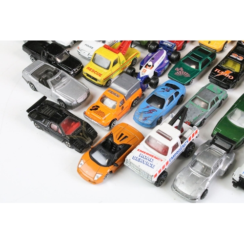 1097 - 55 diecast models to include examples from Corgi and Hot Wheels and others featuring Majorette 237 L... 