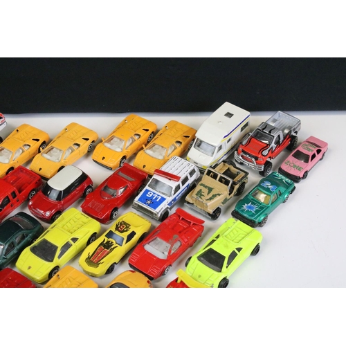 1097 - 55 diecast models to include examples from Corgi and Hot Wheels and others featuring Majorette 237 L... 