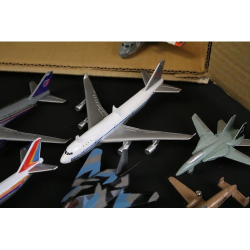 1101 - Over 100 diecast model planes to include Matchbox Skybusters, Corgi, Lintoy etc