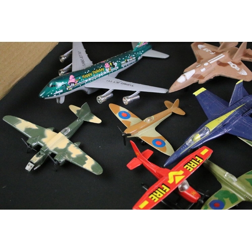 1101 - Over 100 diecast model planes to include Matchbox Skybusters, Corgi, Lintoy etc