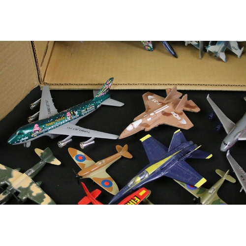 1101 - Over 100 diecast model planes to include Matchbox Skybusters, Corgi, Lintoy etc