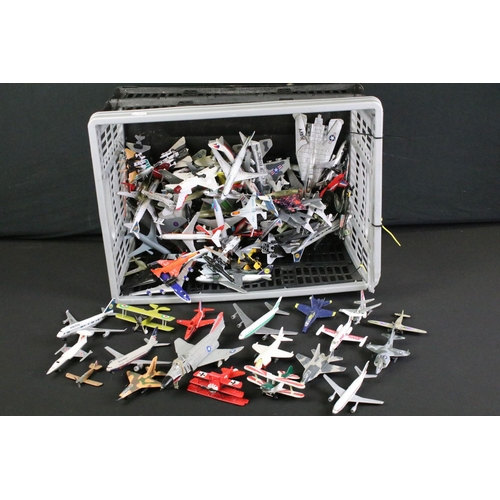 1104 - Around 100 diecast model planes to include ERTL, Matchbox Skybusters, Corgi Aviation Archive, Herpa ... 