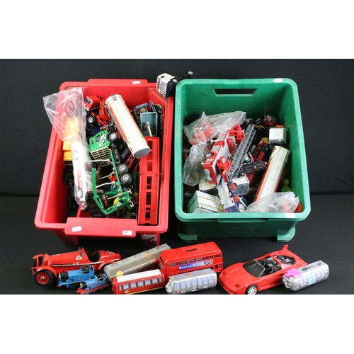 1106 - Large collection of diecast & plastic models to include Burago, Chad Valley etc, condition varies (t... 