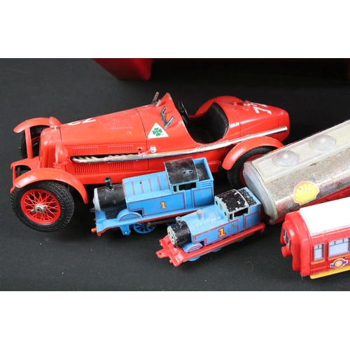 1106 - Large collection of diecast & plastic models to include Burago, Chad Valley etc, condition varies (t... 