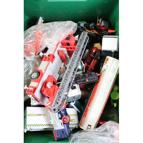 1106 - Large collection of diecast & plastic models to include Burago, Chad Valley etc, condition varies (t... 