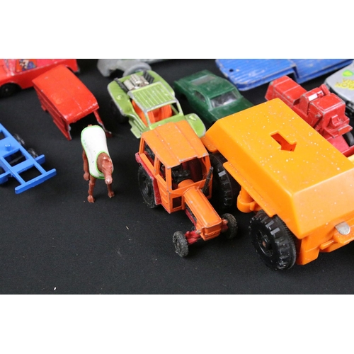 1107 - Quantity of play worn diecast models circa 1970s to include Matchbox, Corgi, Mattel Hotwheels etc