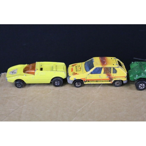 1107 - Quantity of play worn diecast models circa 1970s to include Matchbox, Corgi, Mattel Hotwheels etc