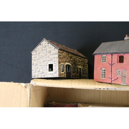 310 - Large quantity of trackside buildings and accessories to include plastic and card examples (numerous... 