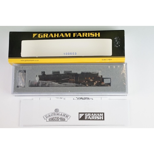 1 - Three cased Graham Farish by Bachmann N gauge locomotives to include 372-127 Black 5 45110 BR lined ... 