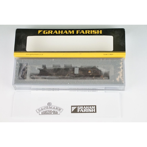 10 - Three cased Graham Farish by Bachmann N gauge locomotives to include 372-135 Black 5 5020 LMS black ... 