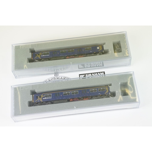 14 - Two cased Graham Farish by Bachmann N gauge DMU sets to include 371-325 Class 150/1 First North West... 