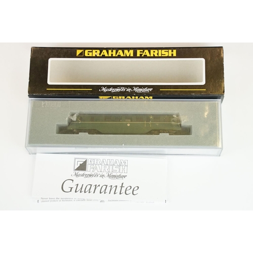 16 - Three cased Graham Farish by Bachmann N gauge locomotives to include 371-627A BR(WR) Railcar, Crimso... 