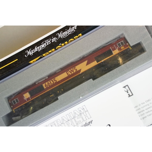 17 - Three cased Graham Farish by Bachmann N gauge locomotives to include 371-601 Class 42 Diesel D822 He... 