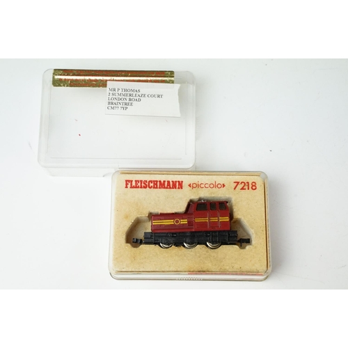 173 - 14 N gauge locomotives to include cased  Fleischmann Piccolo 7218, boxed Hornby Minitrix 206 Benbow,... 