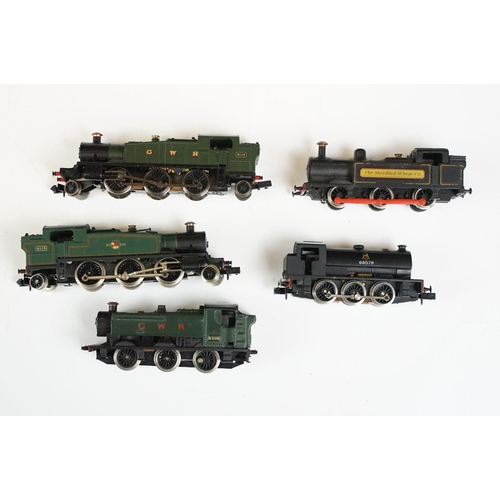 173 - 14 N gauge locomotives to include cased  Fleischmann Piccolo 7218, boxed Hornby Minitrix 206 Benbow,... 