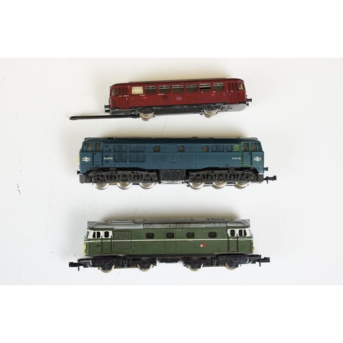 173 - 14 N gauge locomotives to include cased  Fleischmann Piccolo 7218, boxed Hornby Minitrix 206 Benbow,... 