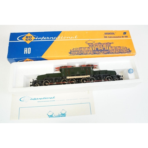 179 - Three boxed HO gauge locomotives to include Roco International 4149A Krokodil DBB Elektrolokomotive ... 