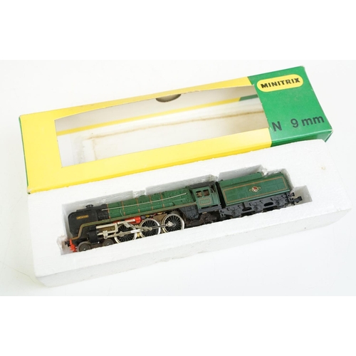 183 - Five boxed / cased N gauge locomotives to include 2 x Hornby Minitrix (No 202 & No 203), Peco Jubile... 