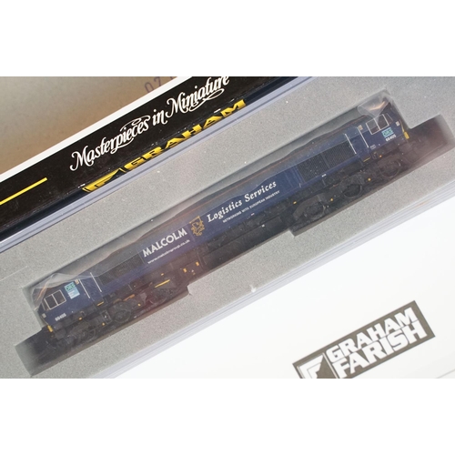 19 - Three cased Graham Farish by Bachmann N gauge locomotives to include 371-381 Class 66 Diesel 66405 D... 